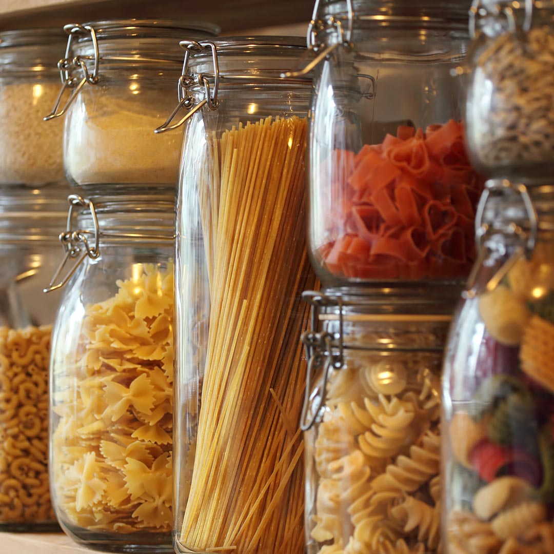Jars of food