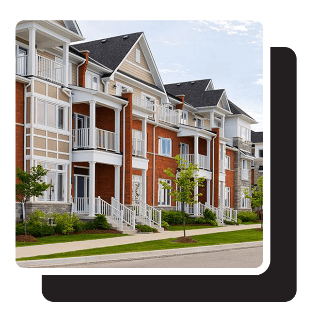 row of Texas homes