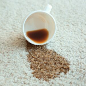 spilled cup of coffee