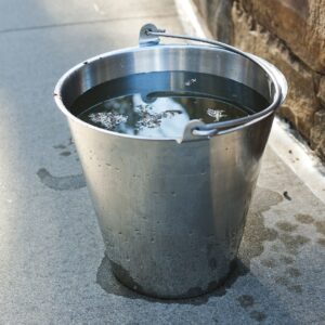 water in a bucket